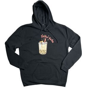 Black Shiba Boba Hoodie Unisex XL NWOT